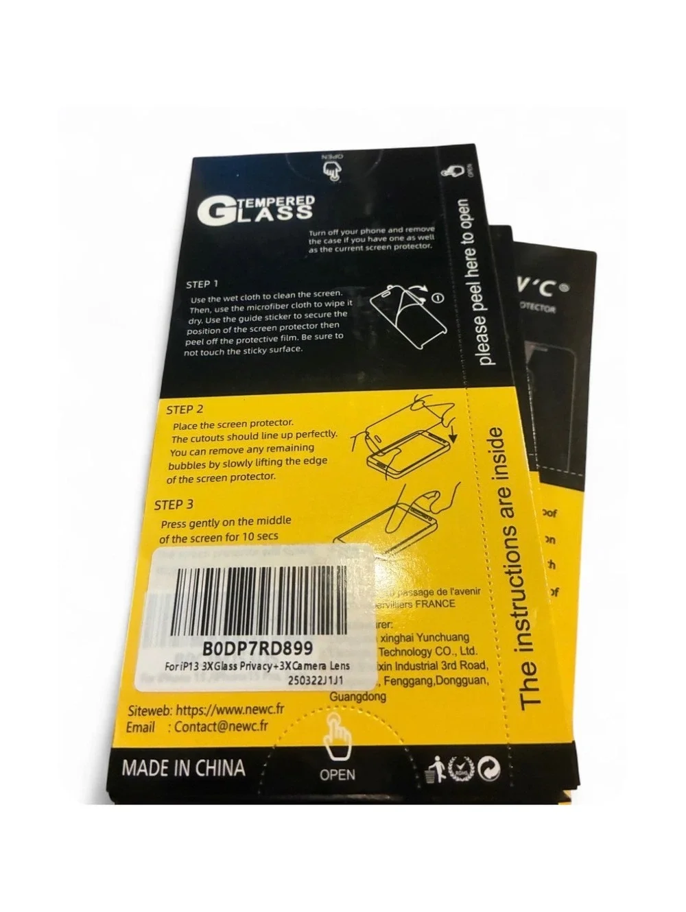 LOT OF 4 NEW'C iPhone 13 Privacy Screen Protector + Camera Lens Protector 3-Pack